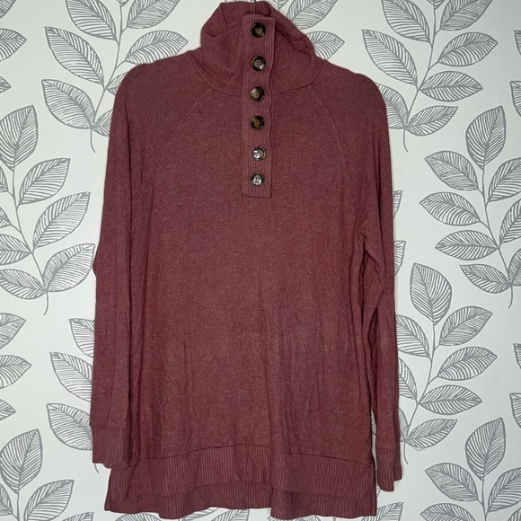 Anthropologie Saturday Sunday Pullover Sweater S Mauve Dusty Pink Rose Soft - Picture 10 of 11